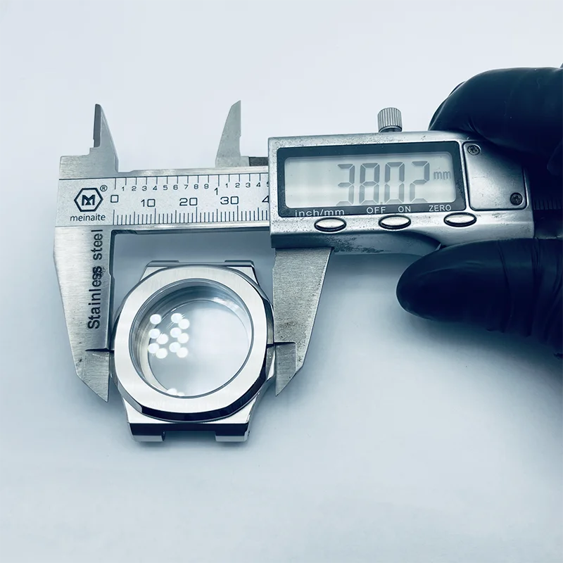 Watch Modify Parts 44mm Stainless Steel Square Case Sapphire Glass Suitable For NH35/36 Movement 100m Water Resistant