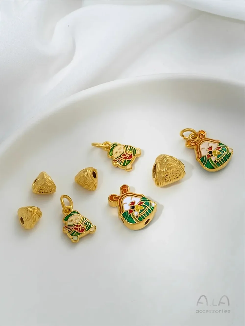 Shajin-Bnt Сине-коричневые бусины-подвески трехмерные материал ручной работы своими