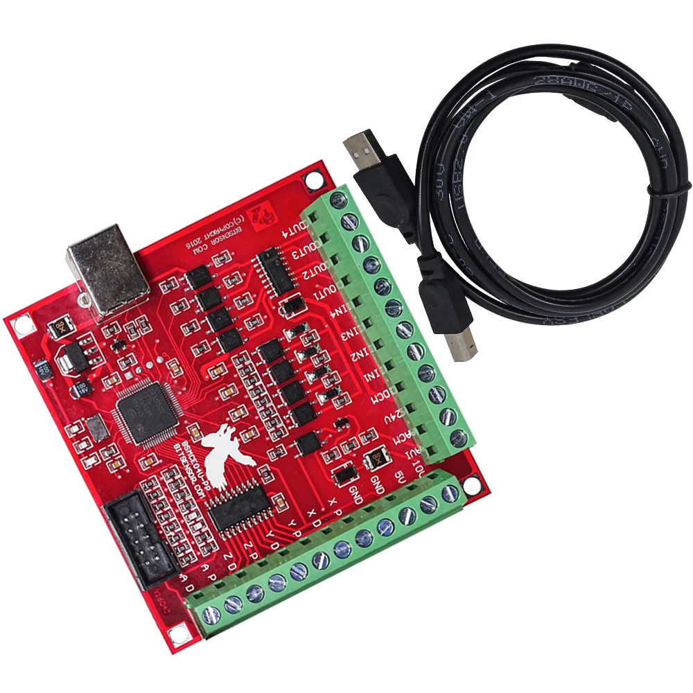 Коммутационная плата CNC USB MACH3 100 кГц 4-осевая драйвера интерфейса контроллера