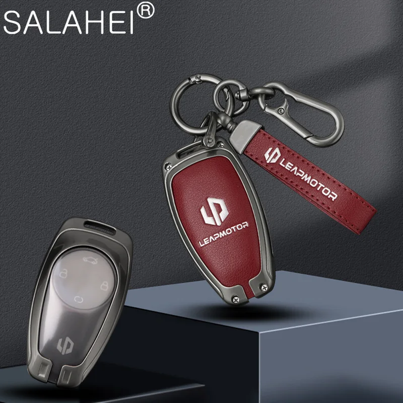 

Zinc Alloy Car Smart Remote Key Case Cover Protector Holder Shell For Leapmotor C11 S01 T03 C01 Keyless Keychain Accessories