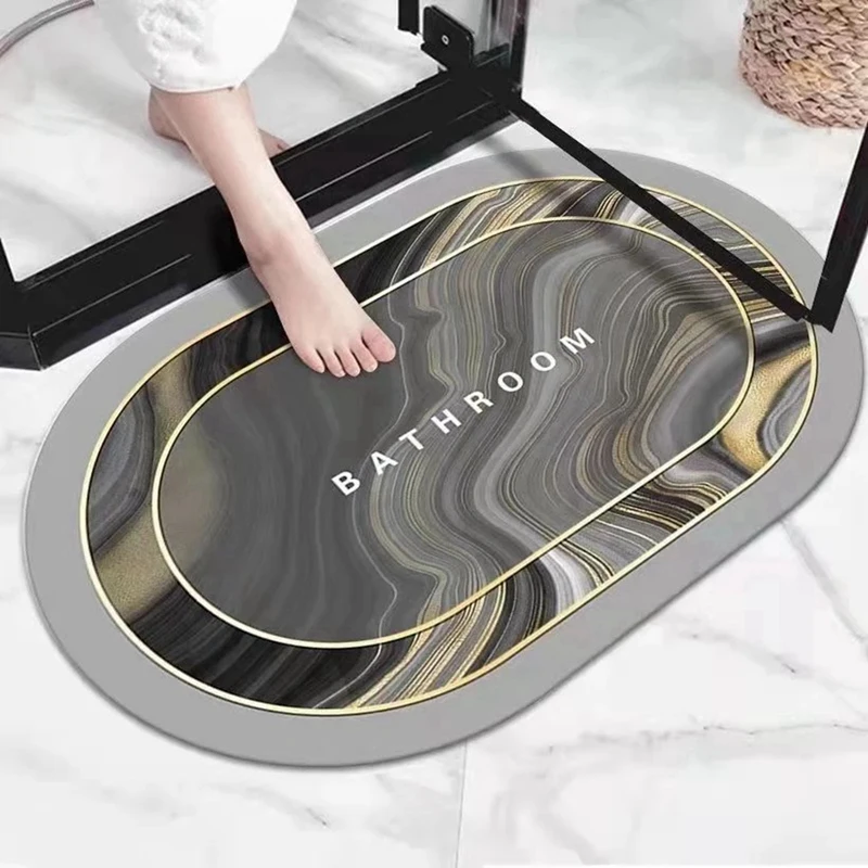 

Bath Mat Super Absorbent Living Room Floor Mat Bathroom Carpet Kitchen Oil-Proof Napa Skin Bath Mat Simple Non-Slip