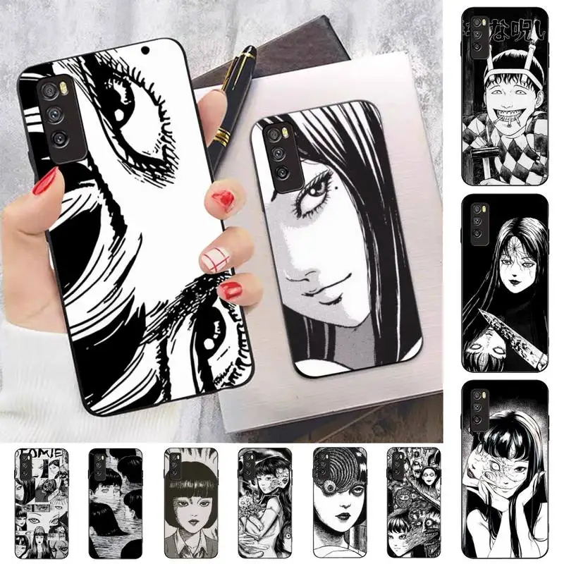 

Junji Ito Tees Horror cartoon Phone Case for Huawei Y 6 9 7 5 8s prime 2019 2018 enjoy 7 plus