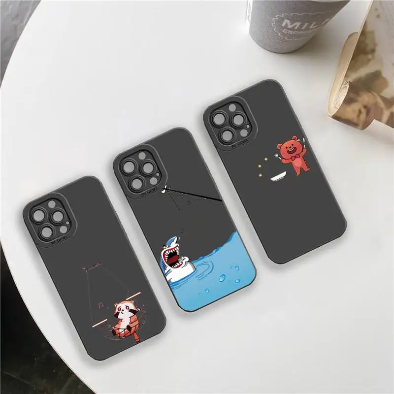 

shark bunny Creative design animals Phone Case For iPhone 13 12 11 Pro MAX Mini X XS XR 7 8 Plus Camera Lens Liquid Silicone