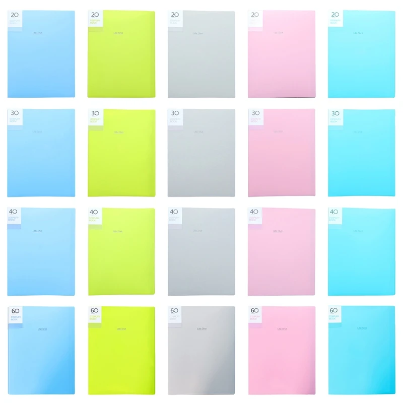 

A4 Display Book 20/30/40/60 Pages Transparent Insert File Folder Document Bag
