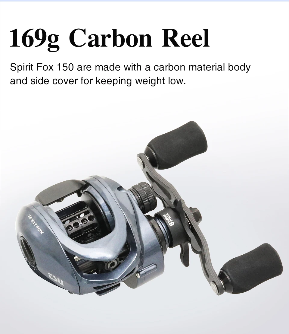 

TSURINOYA Ultra-light 169g Casting Fishing Reel SPIRIT FOX 150 Ⅱ 7.3:1 5kg Drag Power Pike Sea ​​Bass Saltwater Casting Wheel