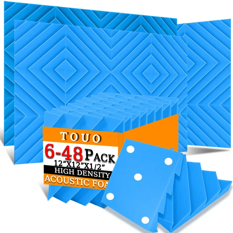 Акустическая пена TOUO с алмазной канавкой 6-48 шт. потолочная звукоизоляция