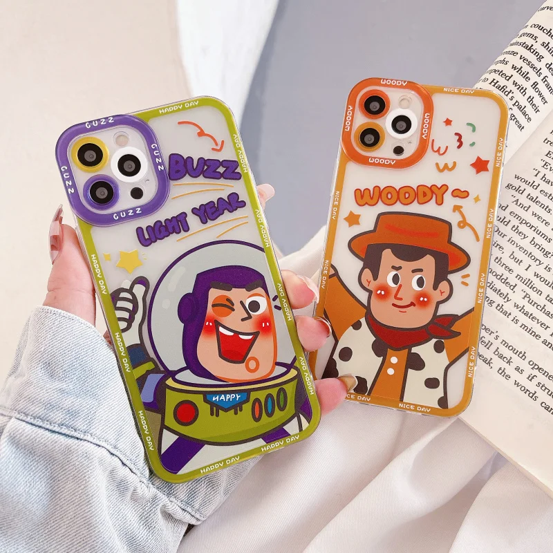 

Disney Toy Story Animation Buzz Lightyear Phone Case for iPhone 11 12 13 mini pro XS MAX 8 7 6 6S Plus X XR