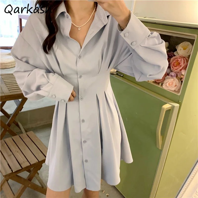 

Dresses Women Casual Spring All-match Birthday Above Knee Party Vestidos Leisure BF Clothes French Style Tender Korean Fashion