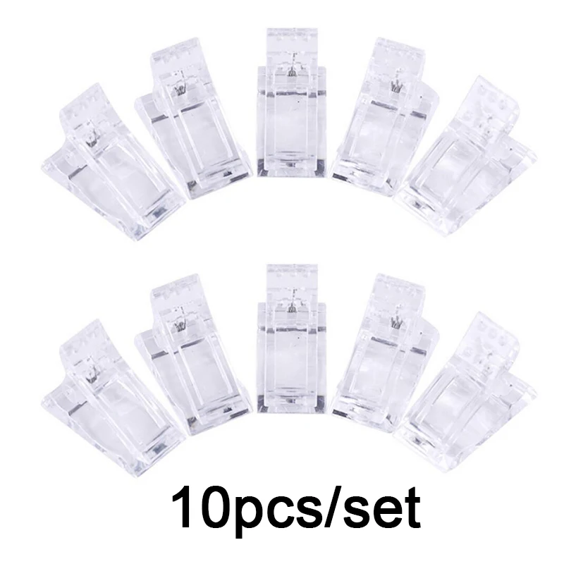 

10 Pcs/lot Nail Clips Poly Nail Gel Quick Building Manicure Nail Tips Clips Extension Nail Art Tools UV Gel Builder Nail Clamps