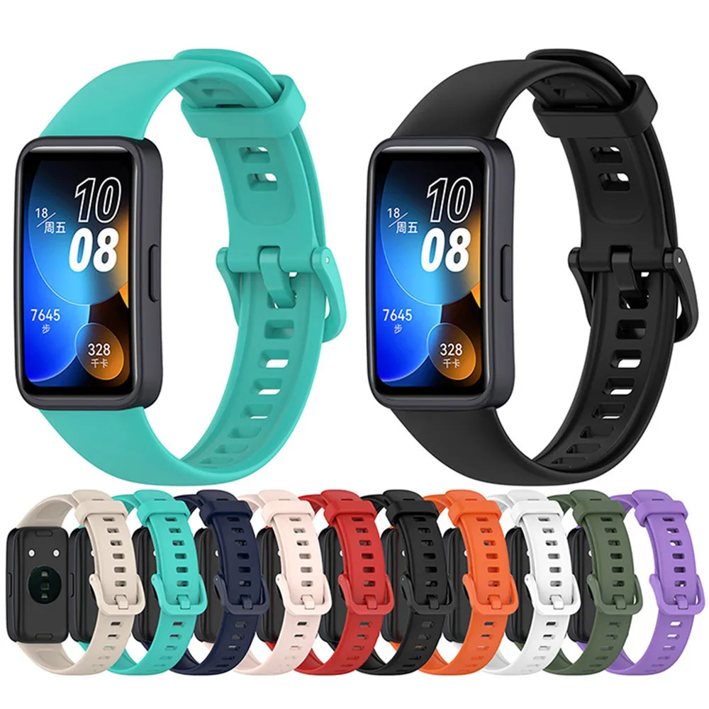 

TPU Watchband for Huawei Band 8 Solid Color Smart Watch Replacement Bracelet for huawei band 8 Correa Strap