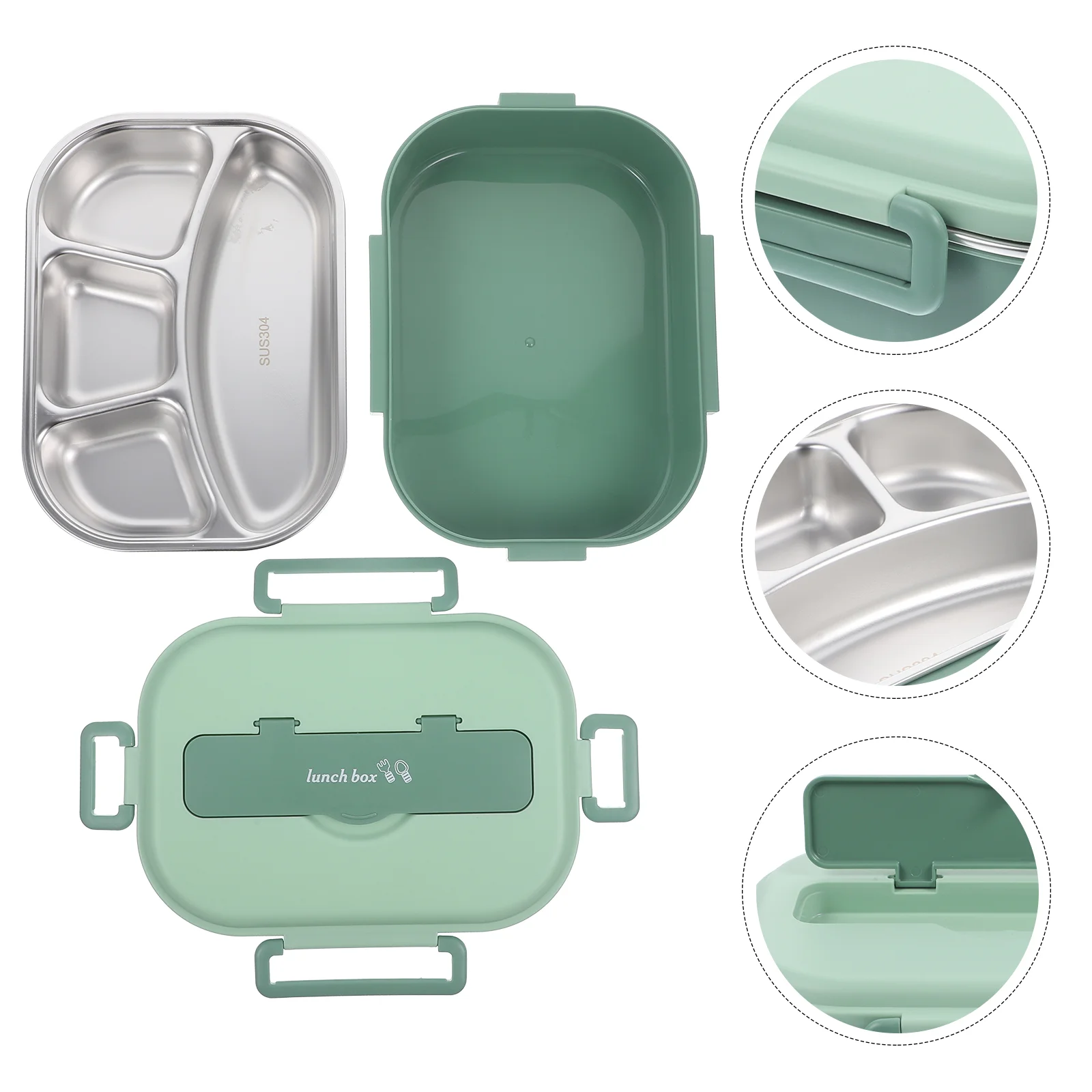 

Insulated Bento Box Snack Containers Kids Lunch Boxes Mens Lunchbox Kids Bento Box Seal 4 Compartment Bento Box