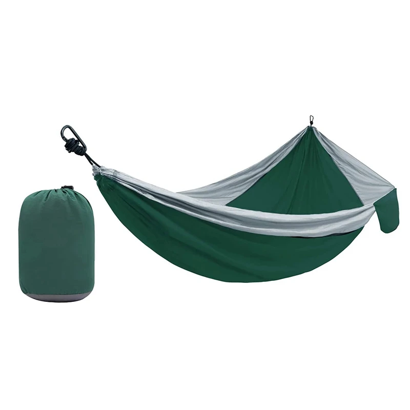 

Гамак для кемпинга, путешествий, одиночный гамак, прочный нейлоновый портативный гамак из парашютной ткани для улицы