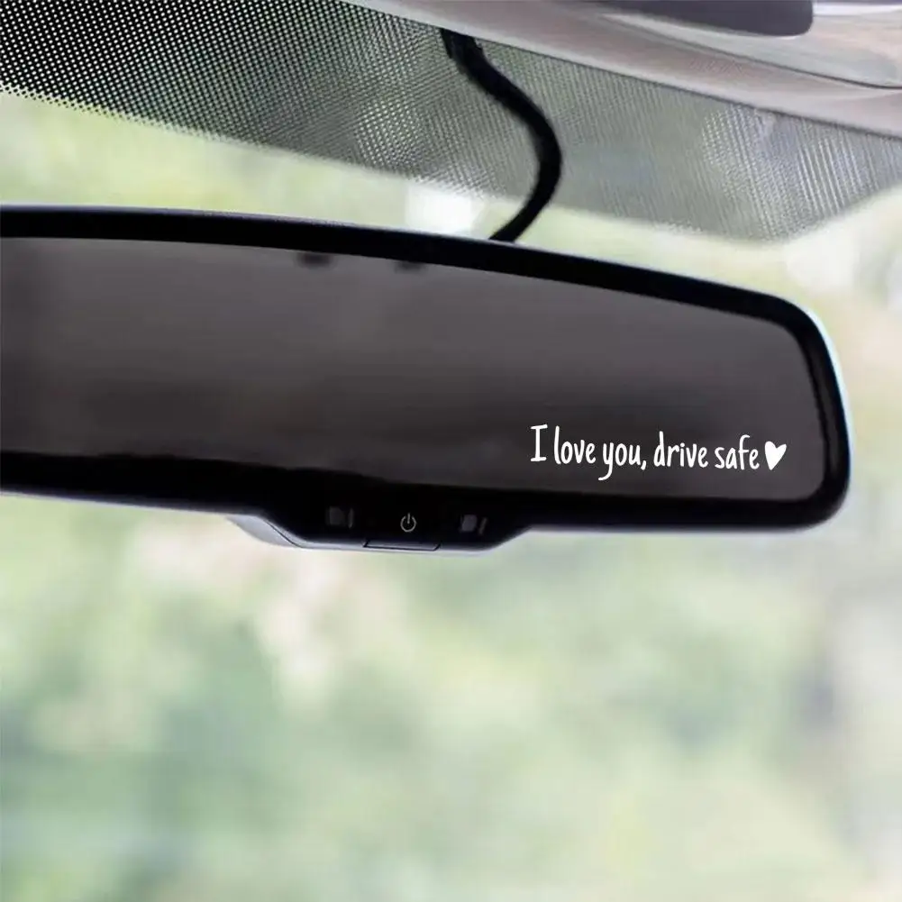 Наклейка на заднее зеркало автомобиля I Love You наклейка Drive Safe для зеркала заднего