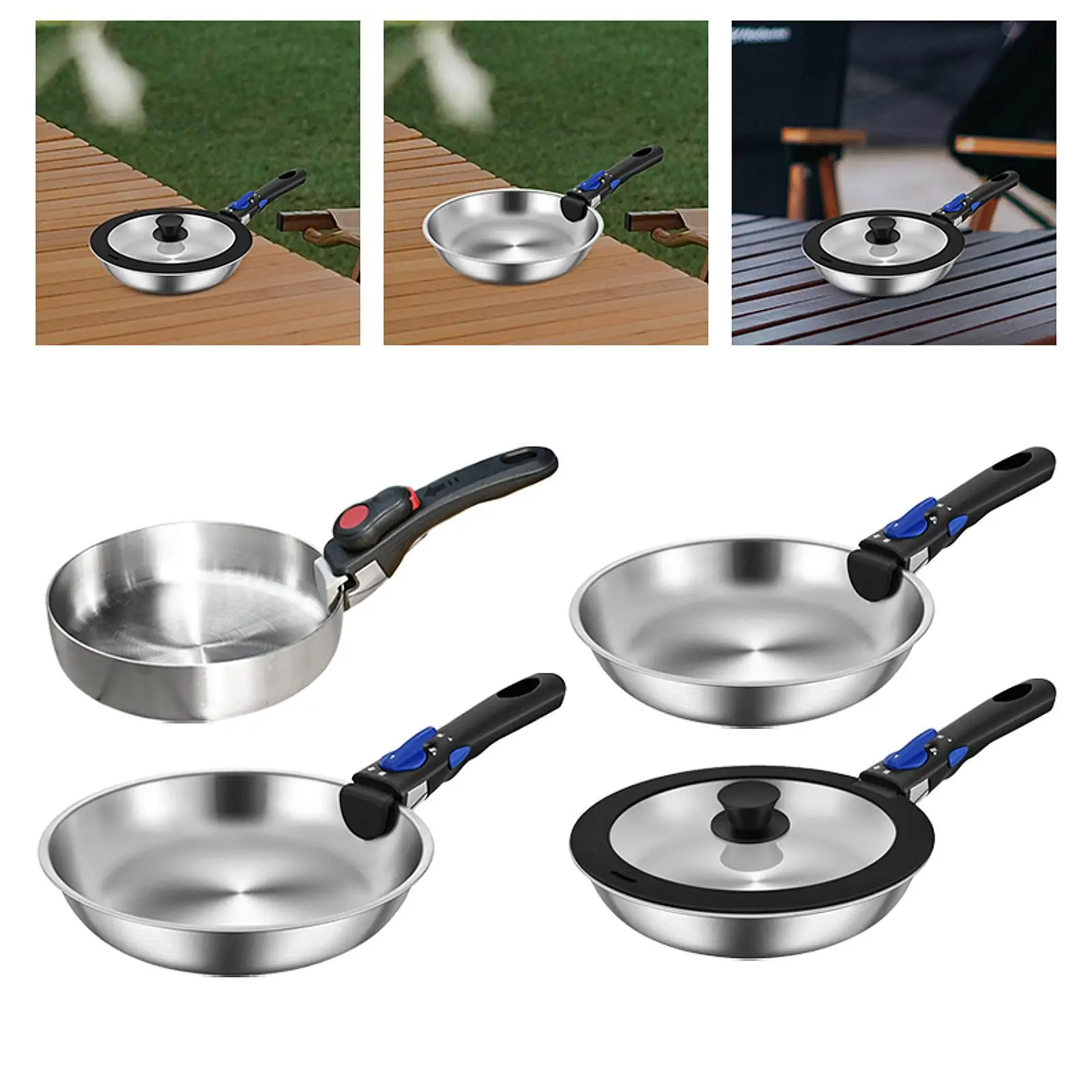 Компактная посуда для кемпинга со съемной ручкой кастрюля приготовления костра