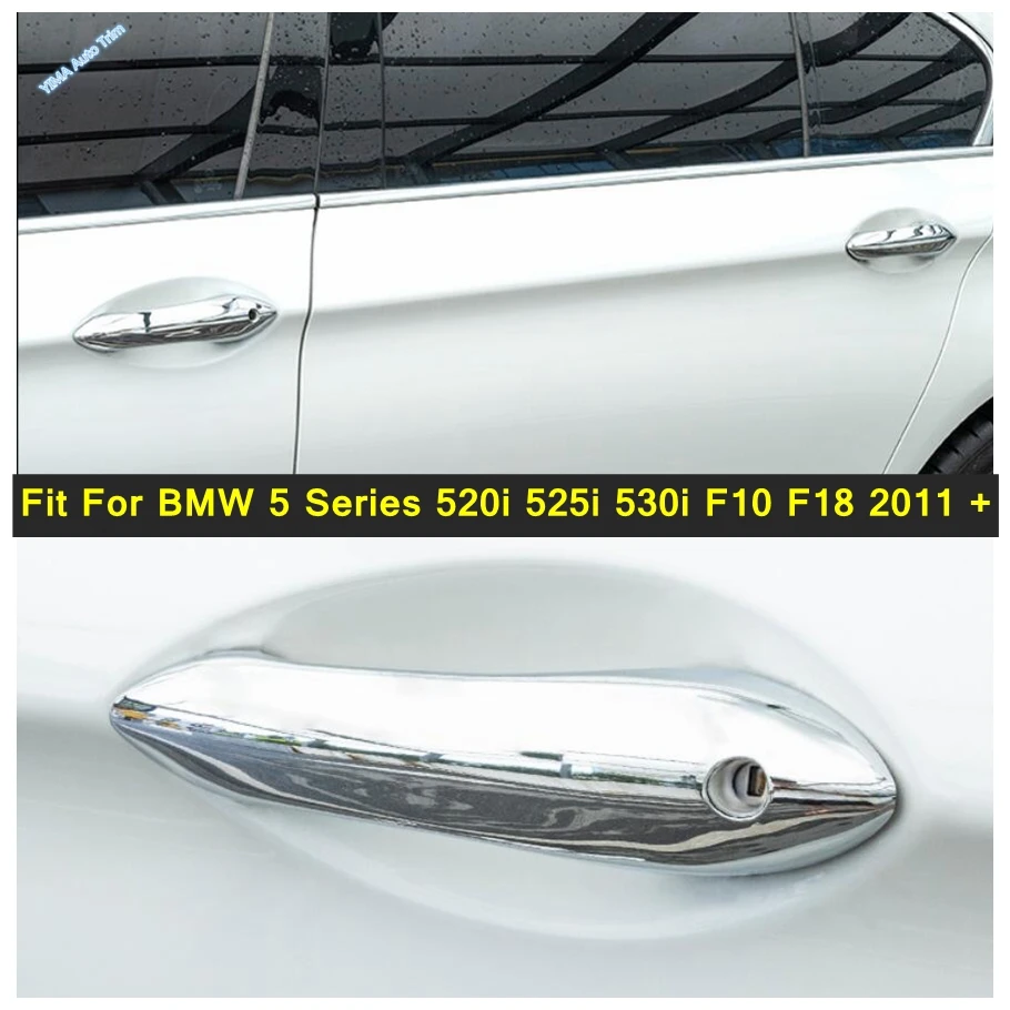 

4PCS Car Door Handle Molding Cover Trims Protector ABS Exterior Parts Fit For BMW 5 Series 520i 525i 530i F10 F18 2011 - 2016