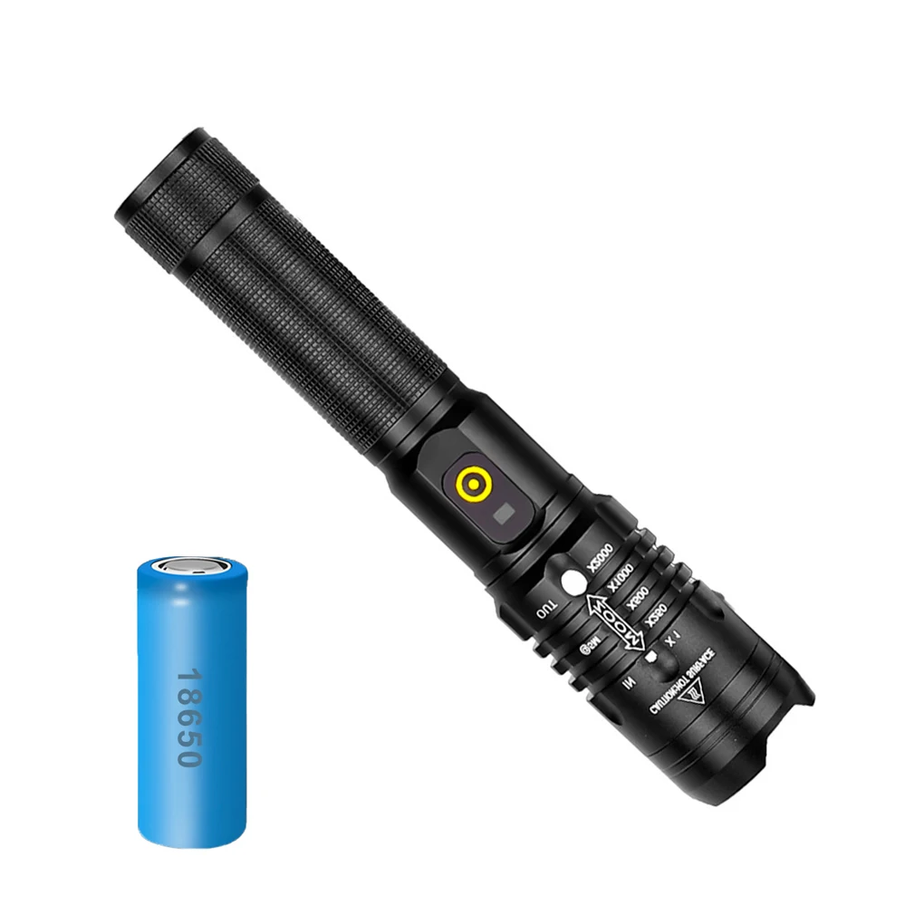 

USB Rechargeable Flashlight Zoomable Torch Outdoors Waterproof Portable Spotlights Multi-purpose Emergency light