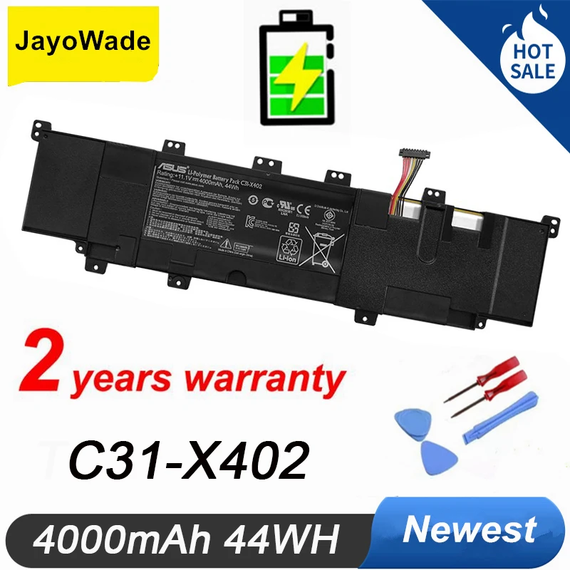 Фабрика 11,1 V 4000mAh C31-X402 Аккумулятор для ноутбука ASUS VivoBook S300 S400 S300C S300CA S300E S400C S400CA S400E C31-X402 X402