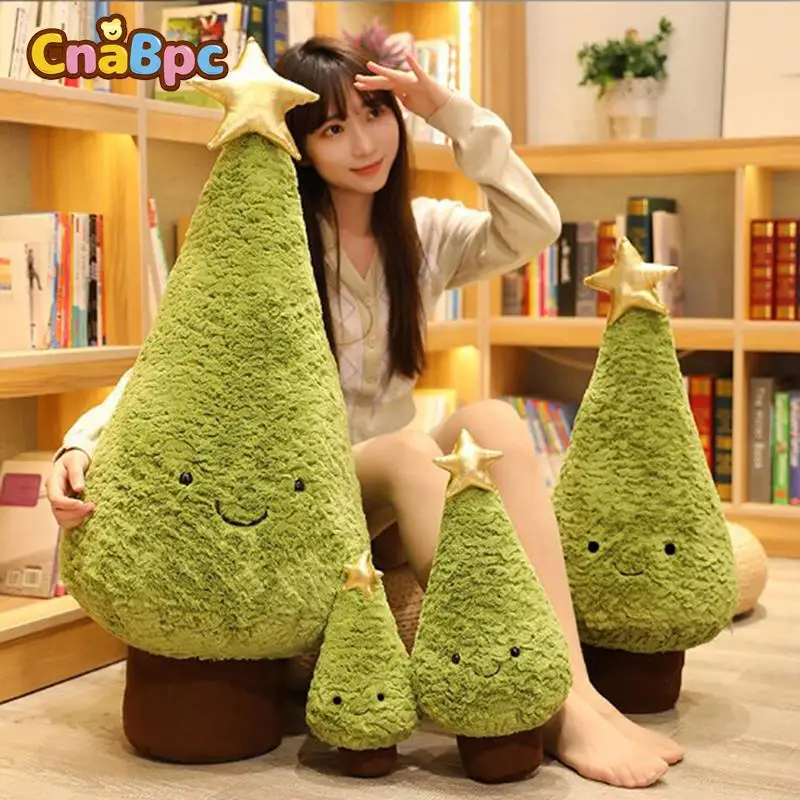 

Simulation Christmas Tree Plush Toys Cute Evergreen Plush Pillow Dolls Wishing Trees Stuffed for Christmas Dress Up
