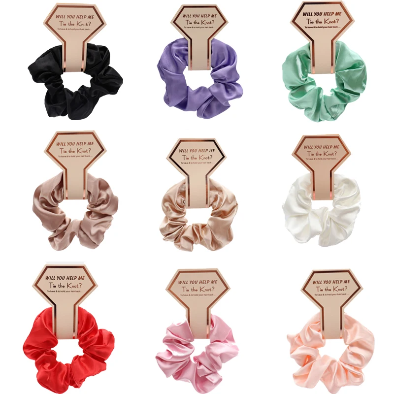 Bridesmaid Gift Hair Scrunchies Bachelorette Party Favors Bridal Shower Wedding Souvenir Team Bride Party head Rope