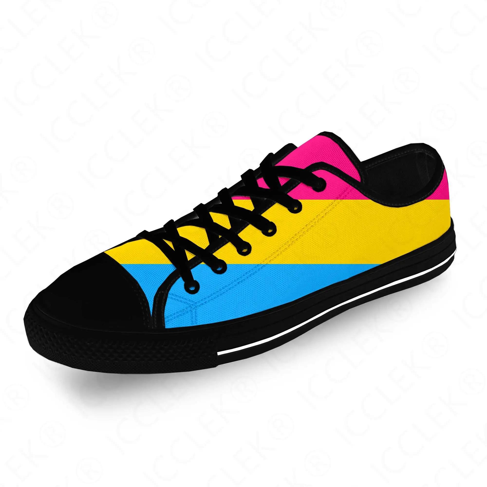 

Pansexuality Gay pride flag Funny Casual Cloth Fashion 3D Print Low Top Canvas Shoes Men Women Lightweight Breathable Sneakers