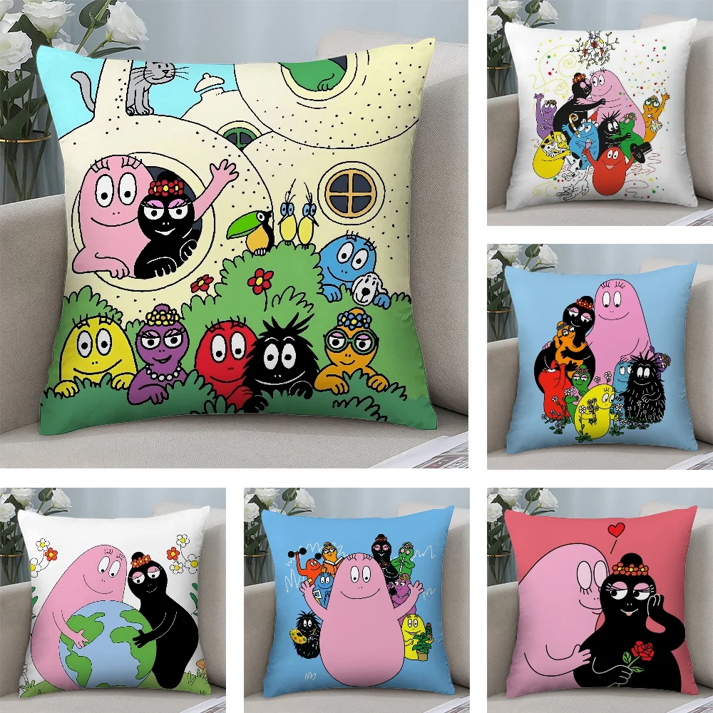 Милая наволочка с рисунком B-BarbapPS короткие плюшевые наволочки декоративный