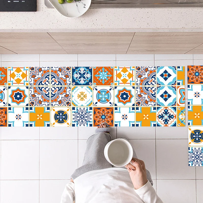 Противоскользящий кухонный коврик из ПВХ в стиле бохо марокканский домашний