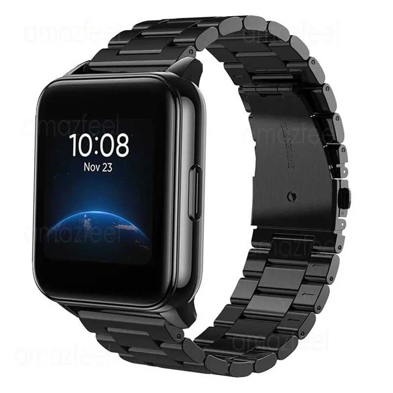 

Ремешок из нержавеющей стали для смарт-часов Realme Watch 2/2 Pro, 22 мм