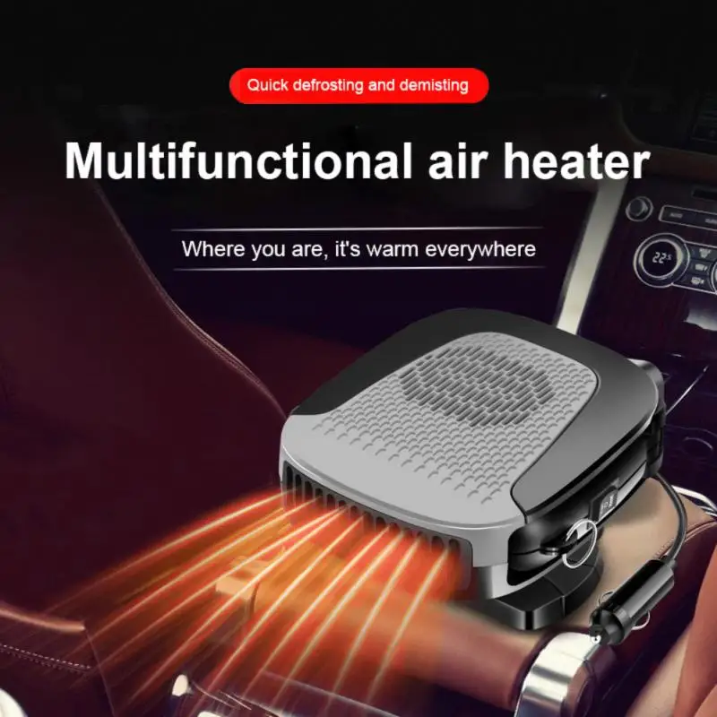 12v/24v Car Electric Heater With 2 In 1 Cold And Warm Wind For Automobile Windscreen Winter Defogger Defroster Car Electronics