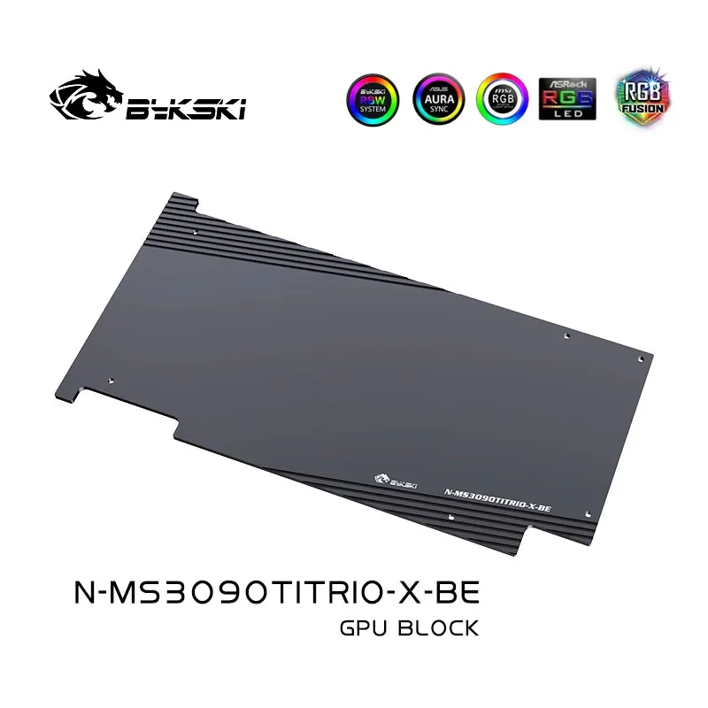Фото Водоблок Bykski для видеокарт MSI RTX 3090TI GAMING X TRIO/SUPRIM X 24G / Медь/акрил / Радиатор N-MS3090TITRIO-X №4