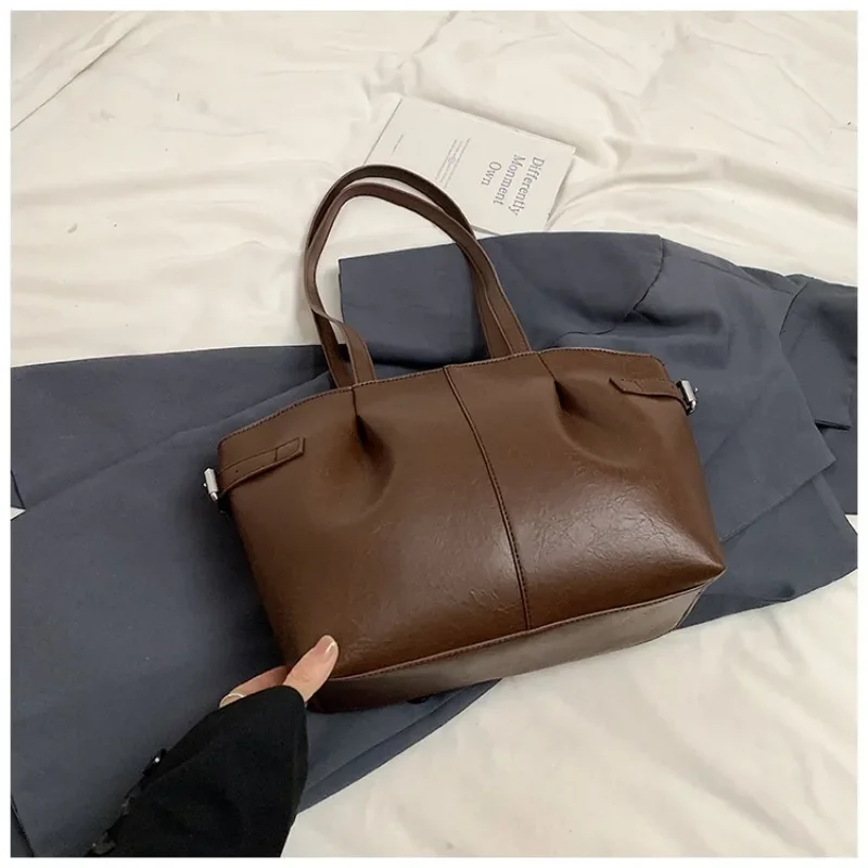 Корейская большая сумка в стиле ретро 2024 осень и зима новая высококачественная