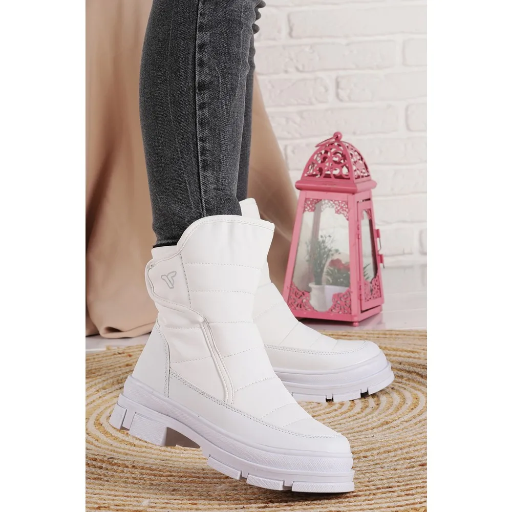 

Dorlie Twg 820 In-House Daily Thermal Furry Women Zipper Snow Boots Shoes White