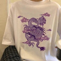 summer mens t shirts streetwear tops ulzzang harajuku vintage chinese dragon print tshirt casual oversized top female t shirt
