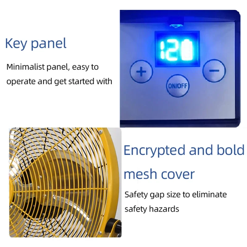 Напольный вентилятор на солнечной батарее 16-дюймовые вентиляторы с