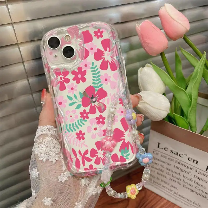 Чехол для Redmi 14C 13C 12C 10C 9T 9A 9C 13 12 10 A3 A2 A1 POCO F3 Note 4G Pro Plus 11S 12S чехол Flower Wave