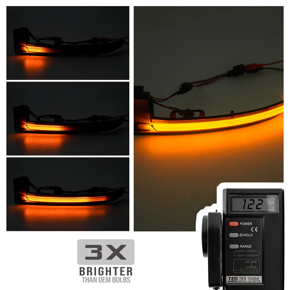 2X динамическая зеркальная задняя сторона для Peugeot 308 II SW 2013 2014 2015 2016 2017 2018 2019