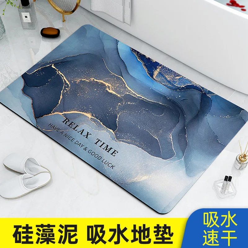 

Nordic Light Luxury Diatom Mud Bathroom Absorbent Floor Mat Shower Room Toilet Door Non-slip Mat Bath Room Foot Pad