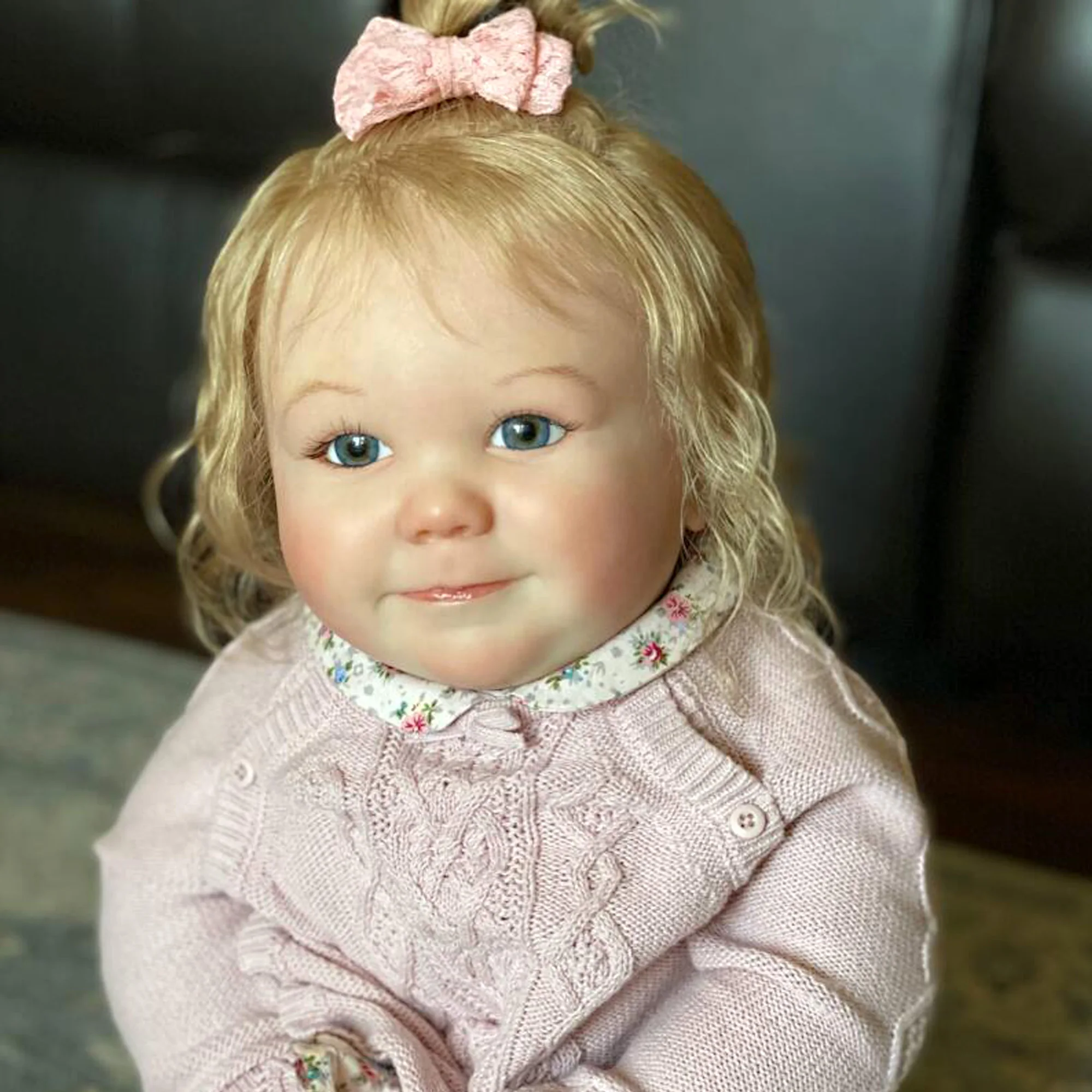 

24" Cute June Bebê Reborn Dolls 3D Painted Realistic Reborn Baby With Rooted Hair Doll Toys For Children Muñecas Para Niñas