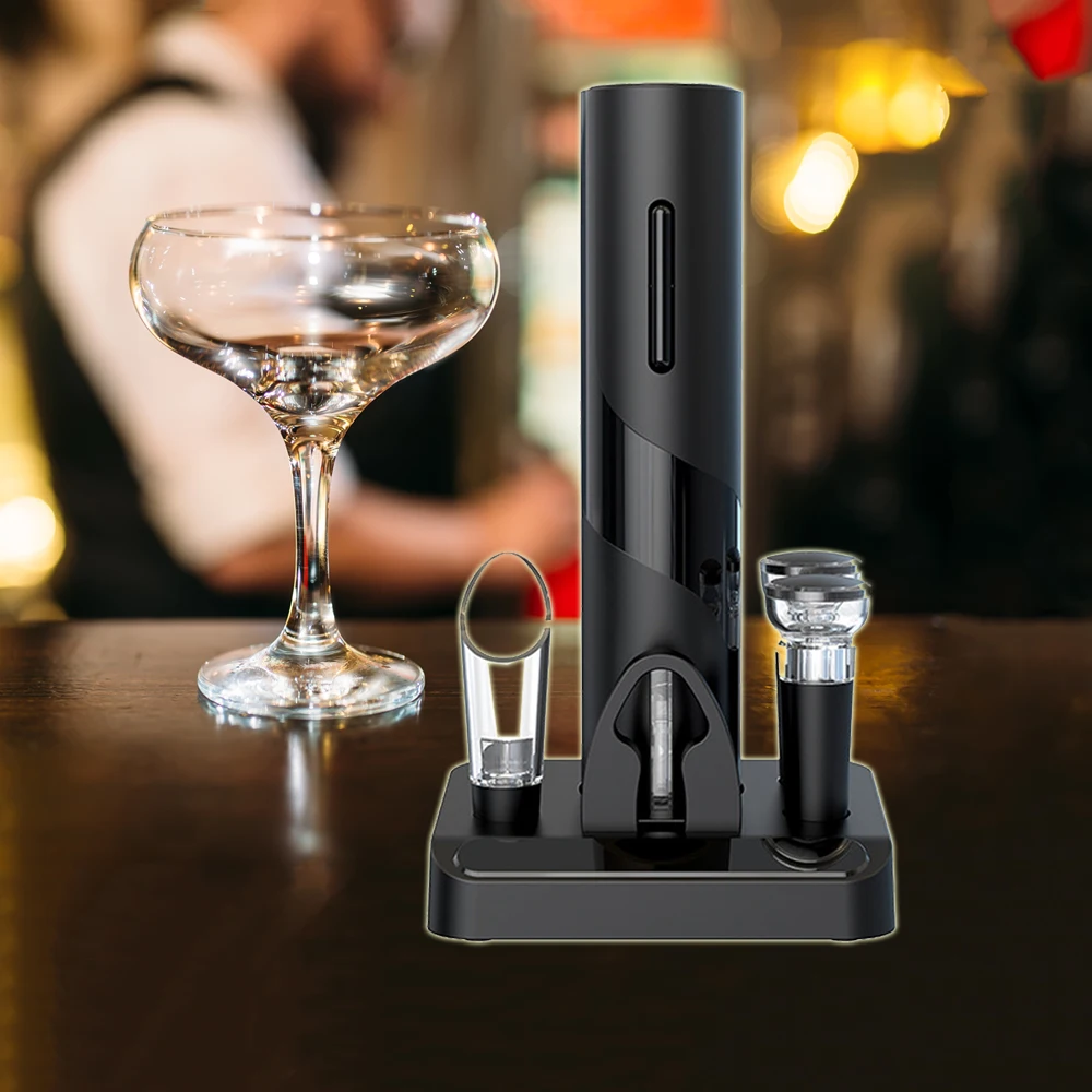 

Electric Wine Opener Sparkling Openers with Base Automatic Corkscrew Suit For bar Home Use Jar Opener Kitchen Accessories