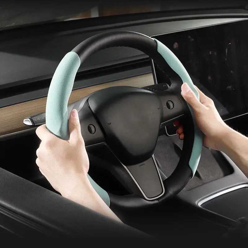 

Steering Wheel Cover Anti-Slip Wrap Cover Protector Compatible For Model Y 3 2016 - 2023 Interior Accessories