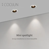 coojun mini led spotlight embedded 5w cri 93 living room bedroom wall washing anti glare cob ceiling light downlight home decor