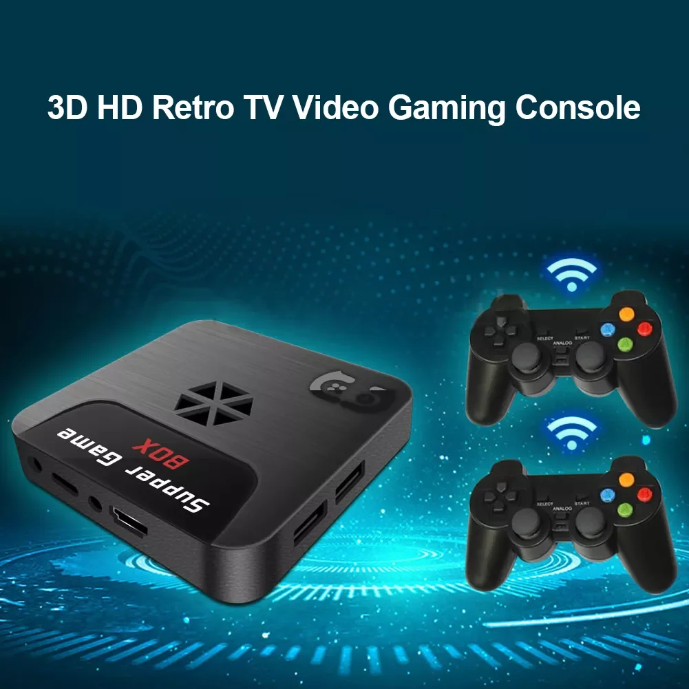 

NEW2023 9000+ Games 2.4G Game Player 3D Retro TV Video Gaming Console Wireless Controller Build Classic Video Handle for PSP PS