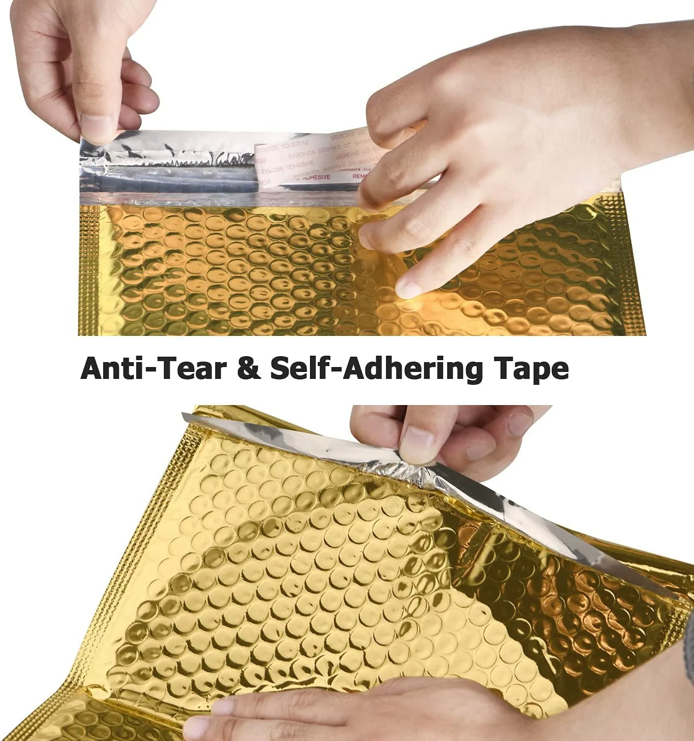 50Pcs Golden Bubble Envelopes Bags for Shipping Bags Bubble Mailer Padded Packaging Waterproof Packaging Bag Postage Bag Gift