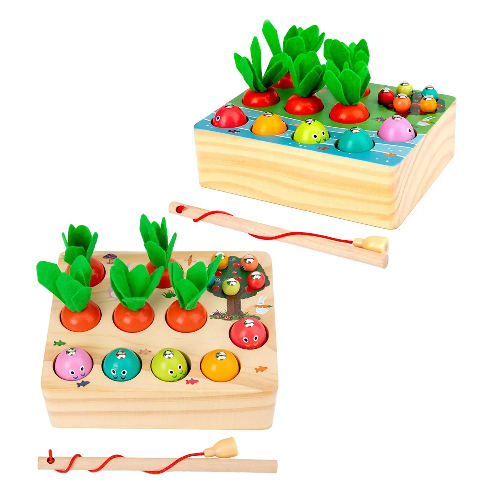 

Montessori Harvesting Wooden Carrots Baby Educational Learning Toy