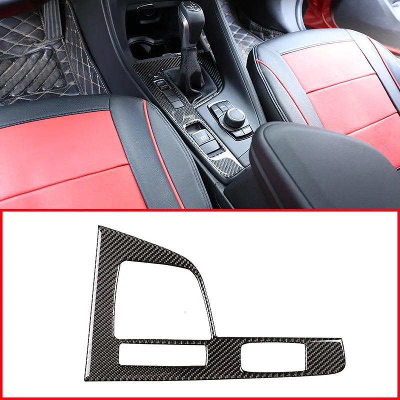 

Real Carbon Fiber Car Interior Center Console Gear Shift Frame Trim For BMW X1 F48 2016-2019 Left Hand Drive Accessories