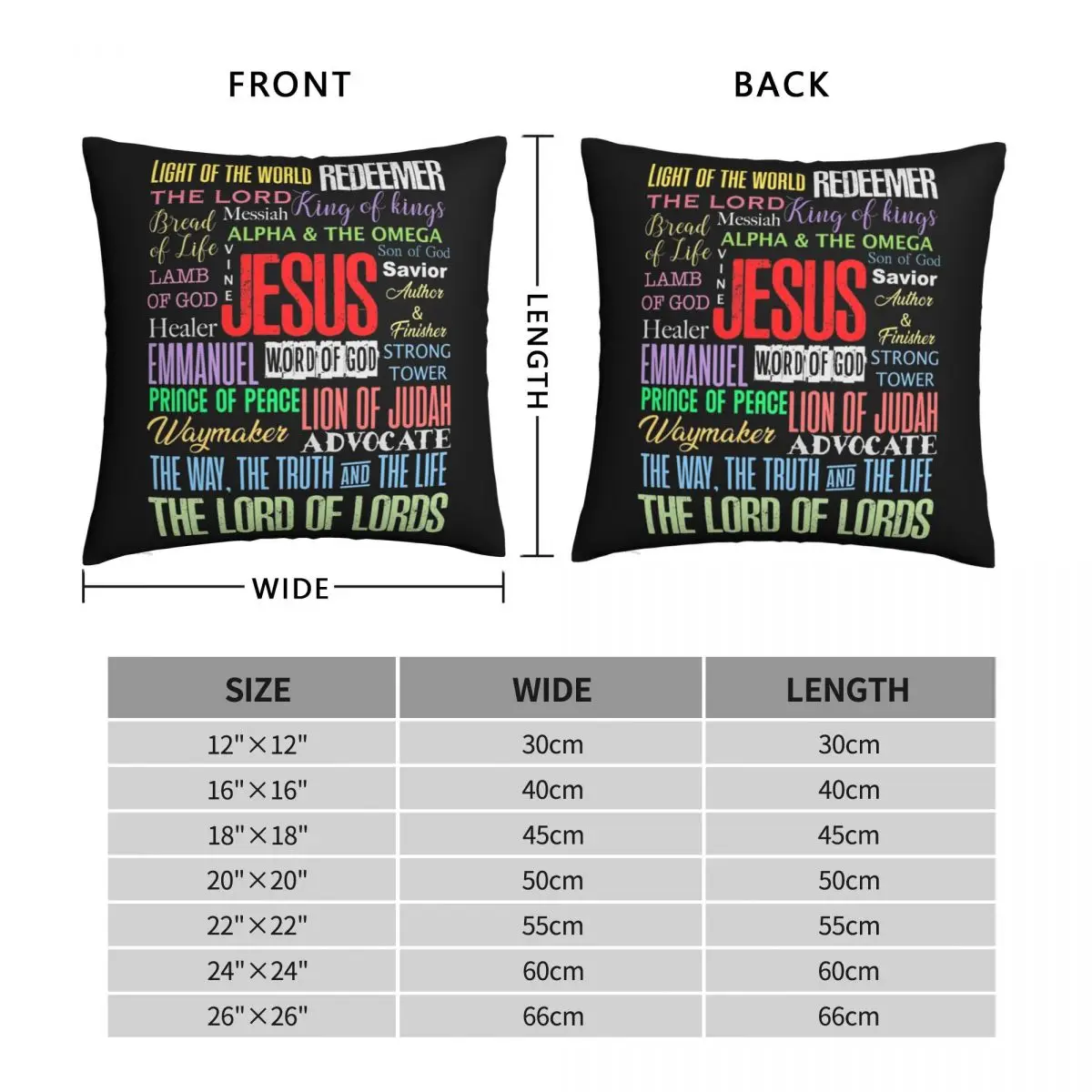 Наволочка из полиэстера и льна с изображением Иисуса христианской