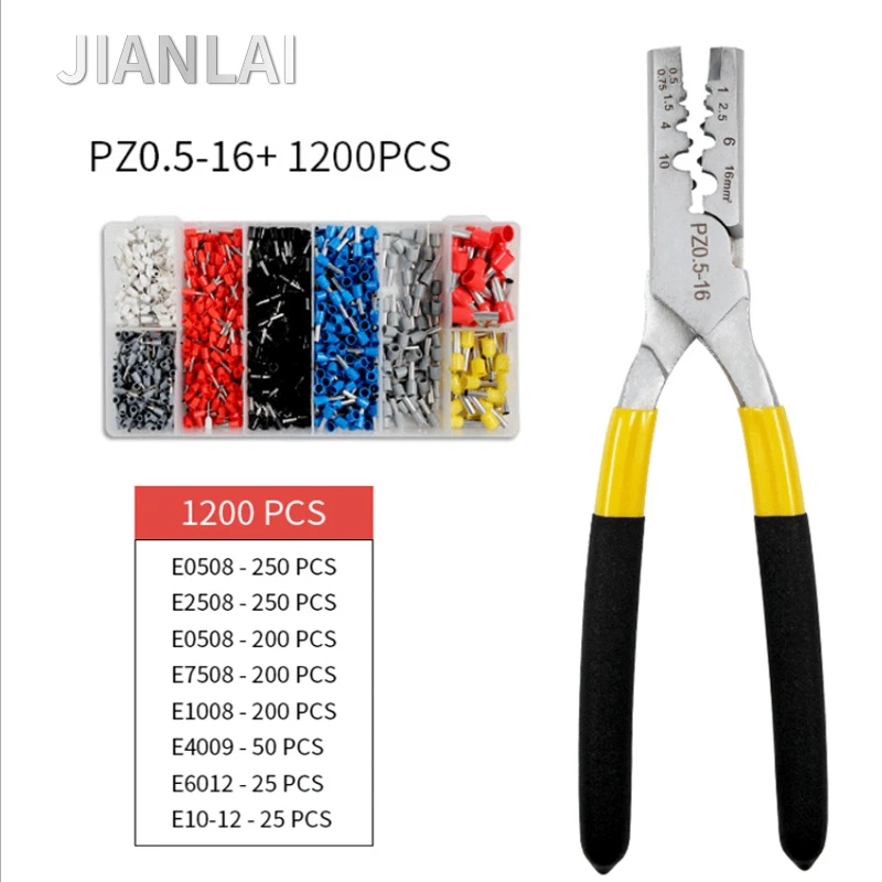 

PZ0.5-16 German Needle Type Line Clamp Tubular Terminal Crimping Pliers Sleeve Type Terminal Cold Press Pliers Crimping Tool