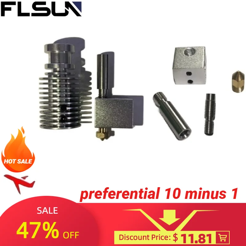 

FLSUN 3D printer accessories Q5/QQ-S-RRO/SR V6 Hotend 1,75mm for 3D printer nozzle set