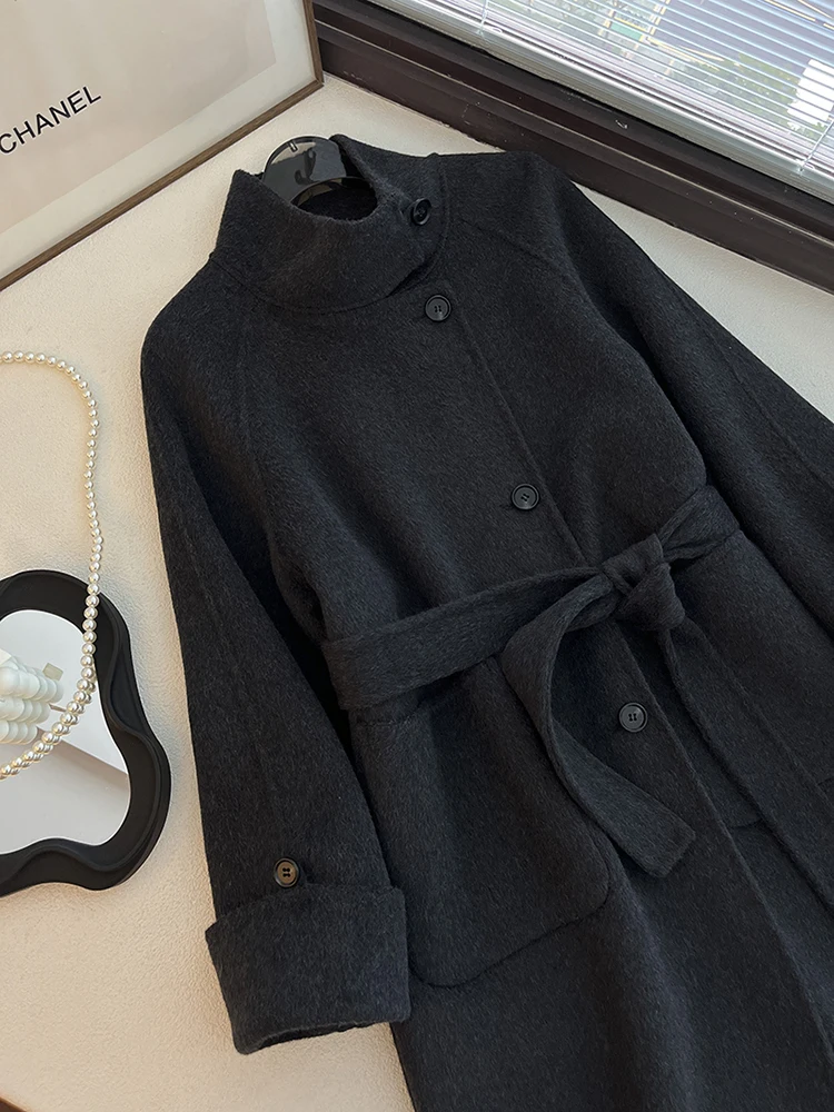 Простая пригородная одежда с темпераментом. Осенне-зимнее флисовое прямое