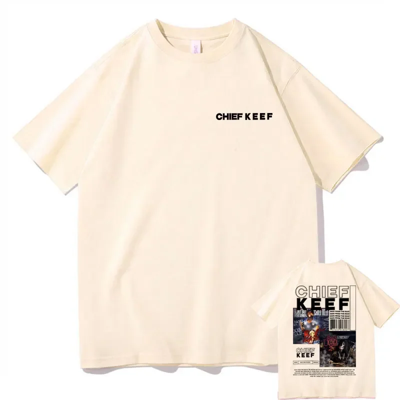 Мужская Винтажная Футболка Rapper Chief Keef с надписью назад из мертвых