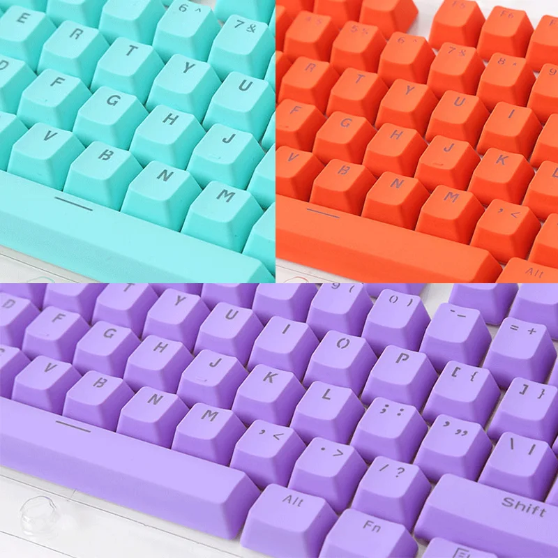

OEM 104 клавиши подсветки клавиши PBT для механической клавиатуры розовые оранжевые синие зеленые прозрачные колпачки клавиш